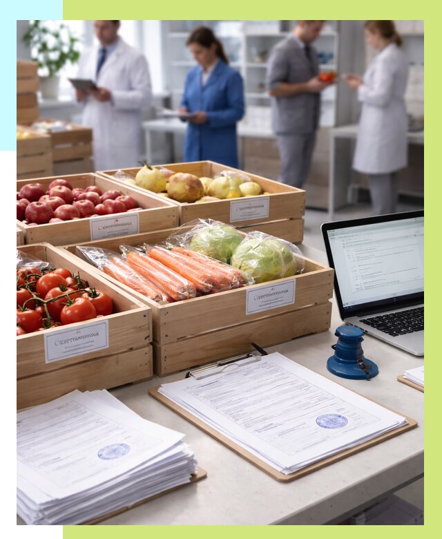 Сертификация овощей и фруктов в Великих Луке от 8786 р. | Алешин-Вкл
