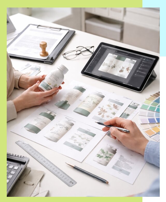 Профессиональная разработка дизайна и текста этикетки продукции в Великих Луке