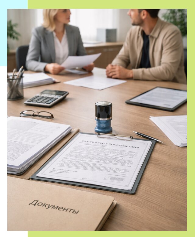 Сертификат соответствия на продукцию в Великих Луке от 15506 р.|Алешин-Вкл