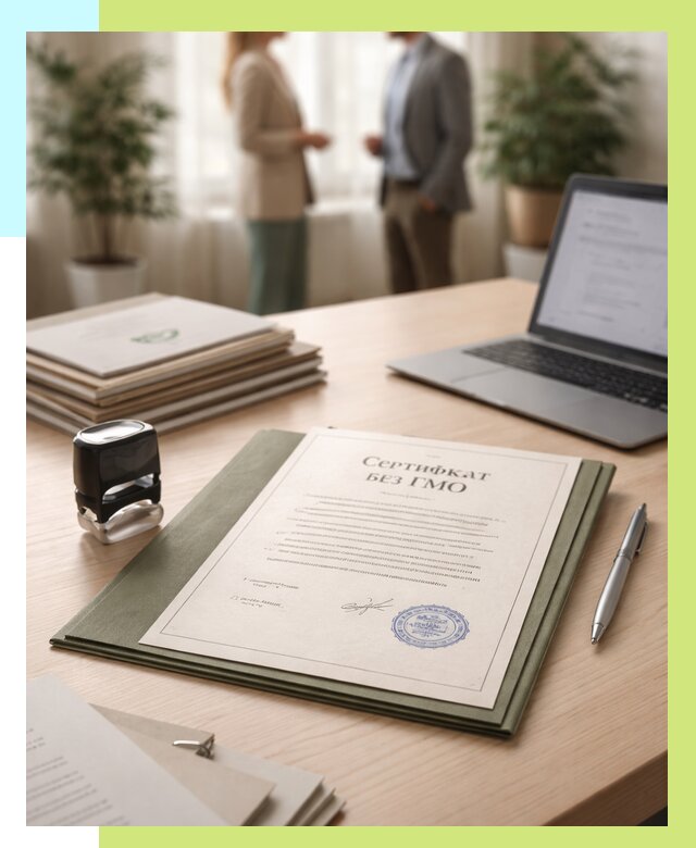 Сертификат без ГМО в Великих Луке от 7753 р. оформить срочно Алешин-Вкл